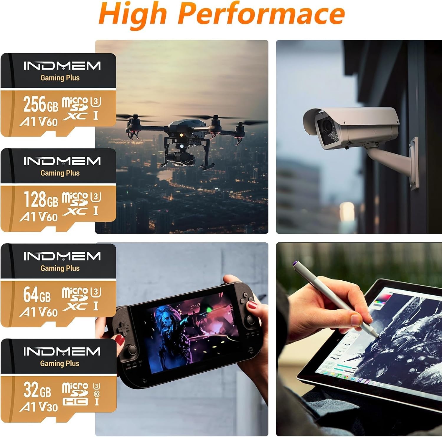Micro SD Card 32GB High-Speed Performance (90MB/s Read, 25MB/s Write), Compatibl