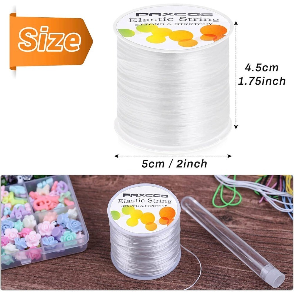Stretch Elastic String Cord for Jewelry Making Bracelet Beading White 1mm
