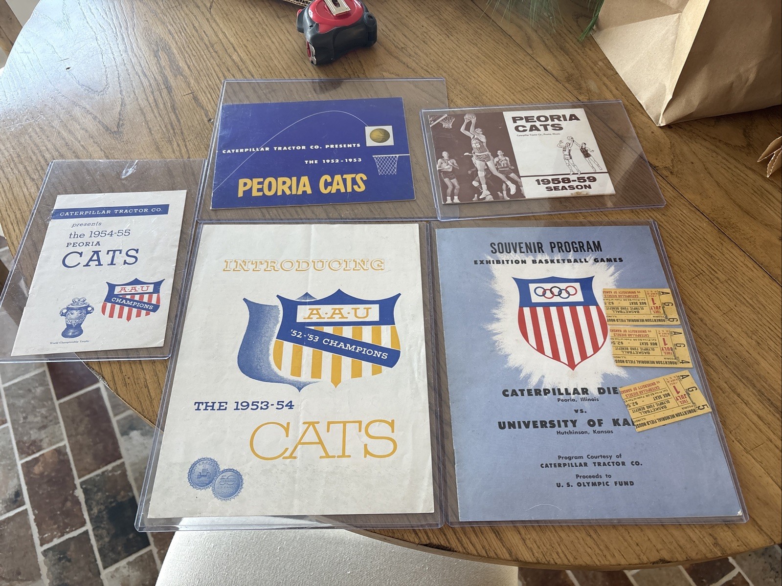 Super Rare Caterpillar Tractor Adv Collection Peoria IL Cats Basketball Items