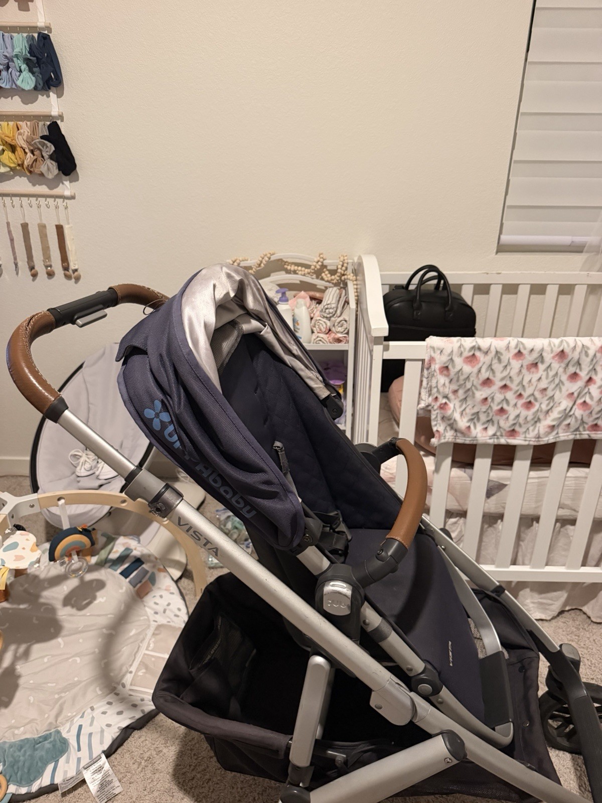 UPPAbaby VISTA Blue Single Travel System Stroller w/ Bassinet