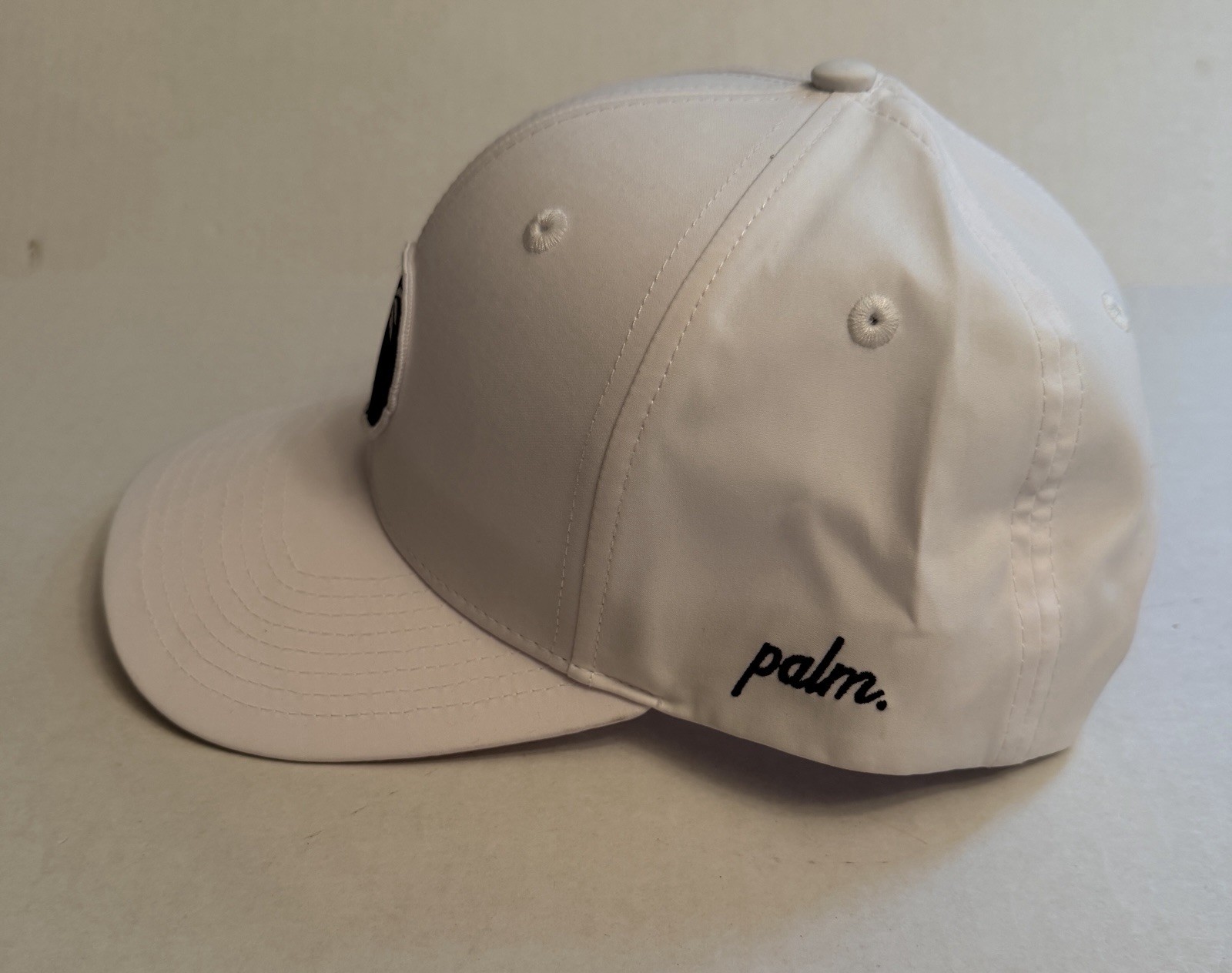 Palm Golf Local Performance Snapback Cap Hat White Black Accents Adjustable