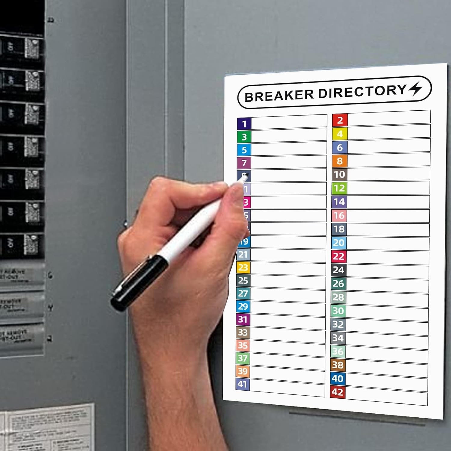 Reusable Electrical Box Labels - 16 Sheets for Easy Circuit Identification