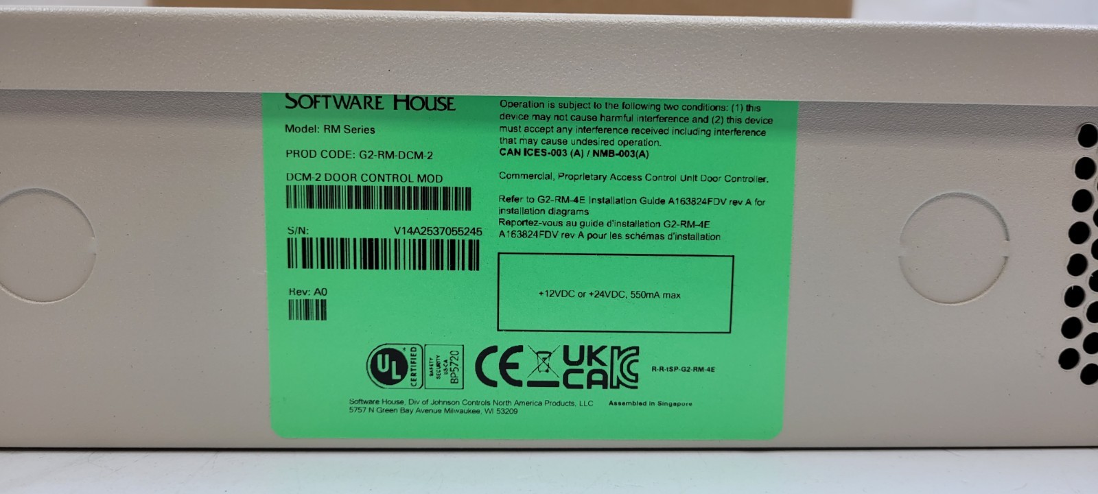 Software House RM-4E Door Control Module in RM-DCM-2 Enclosure NEW