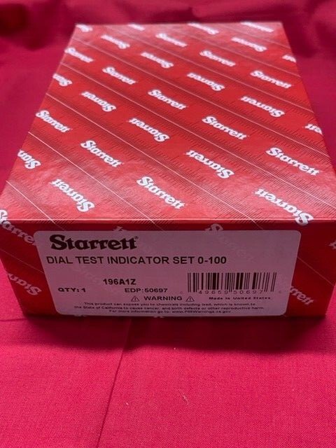 Starrett 196A1Z Universal Back Plunger Dial Indicator .200" Range, 0-100 Dial