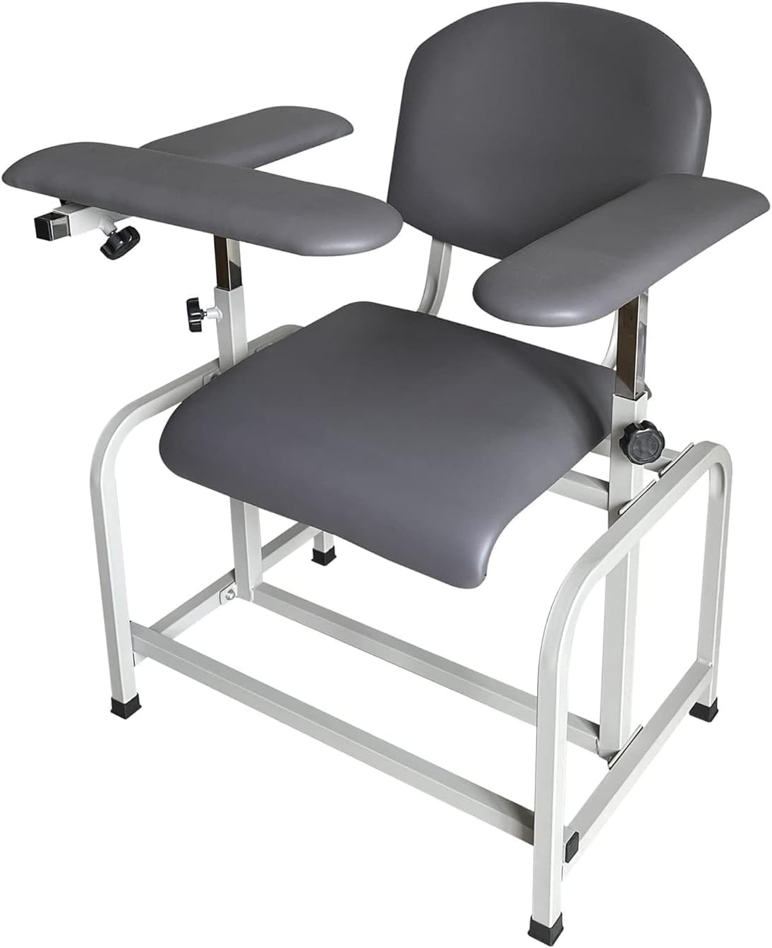 Blood Drawing Phlebotomy Chair, Comfortable Padded Lab Draw Chair with Adjustabl