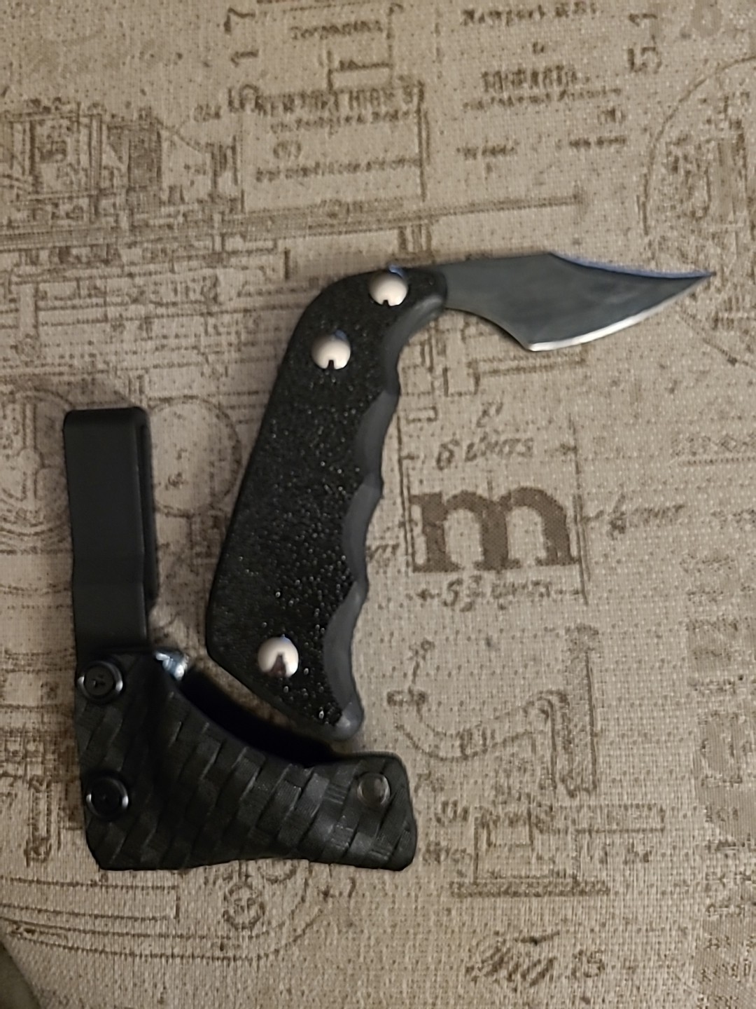 RcaneArtisan Handmade Straight Jab Friction Folder Knife