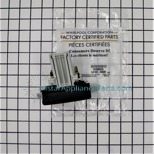Whirlpool Dishwasher Door Latch & Handle Black W10862259