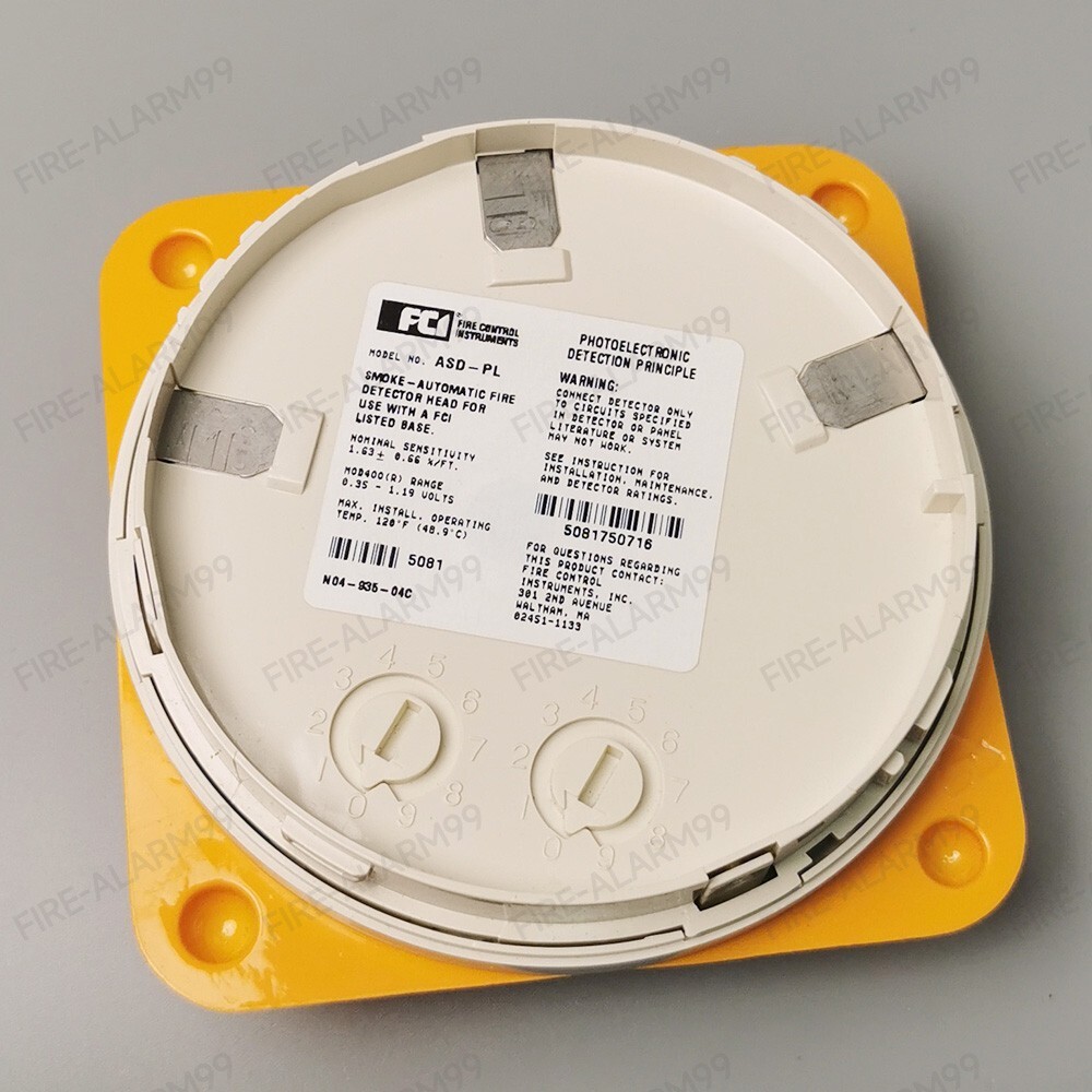 Brand New FCI ASD-PL Addressable Automatic Smoke Detector Head Ivory Fire Alarm