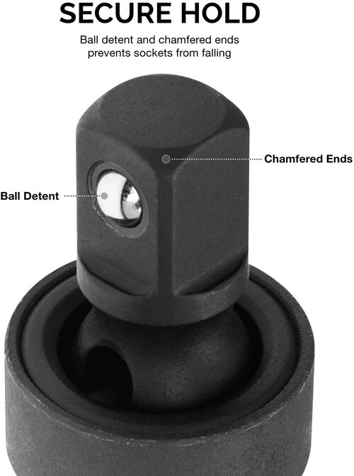 2pc Universal Impact Joint Set 3/8" & 1/2" DR. CR-MO Ball Type Swivel Socket