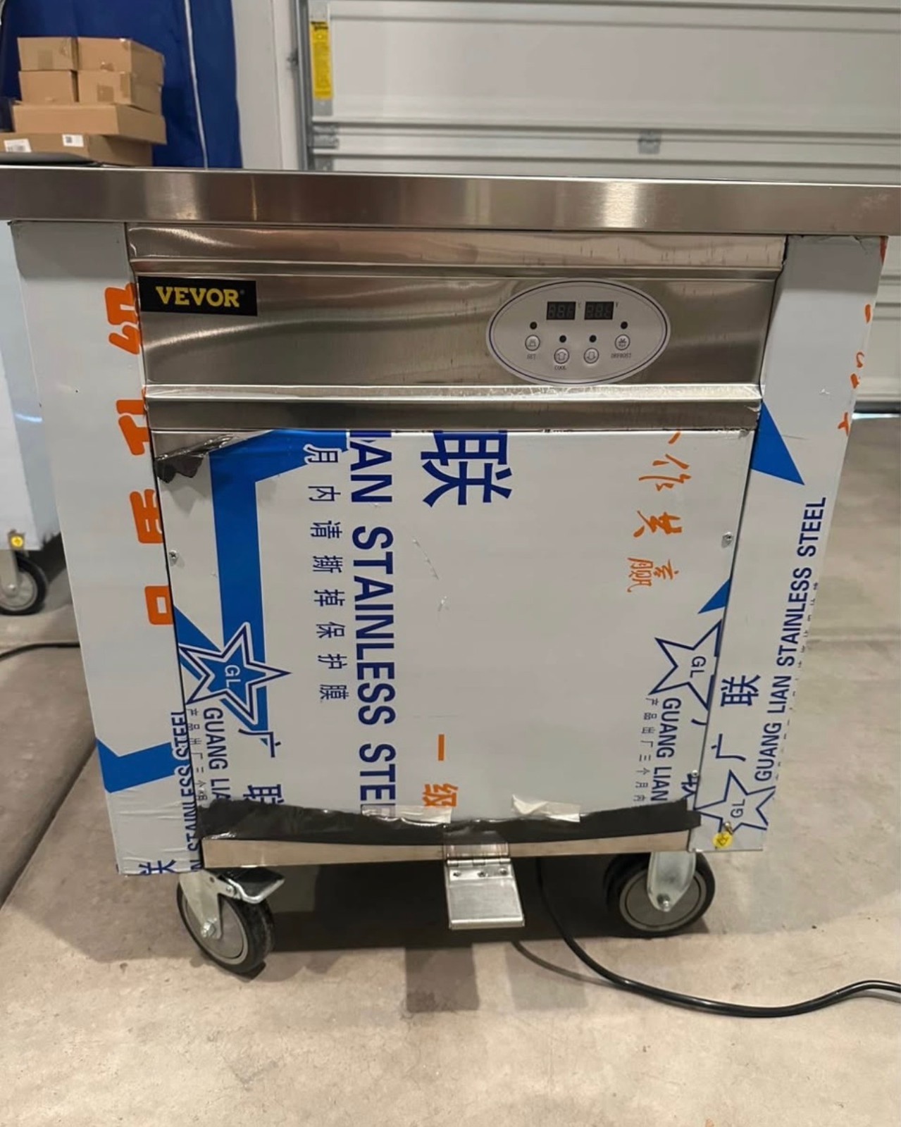 VEVOR Commercial Rolled Ice Cream Machine CBJF-1DA-500