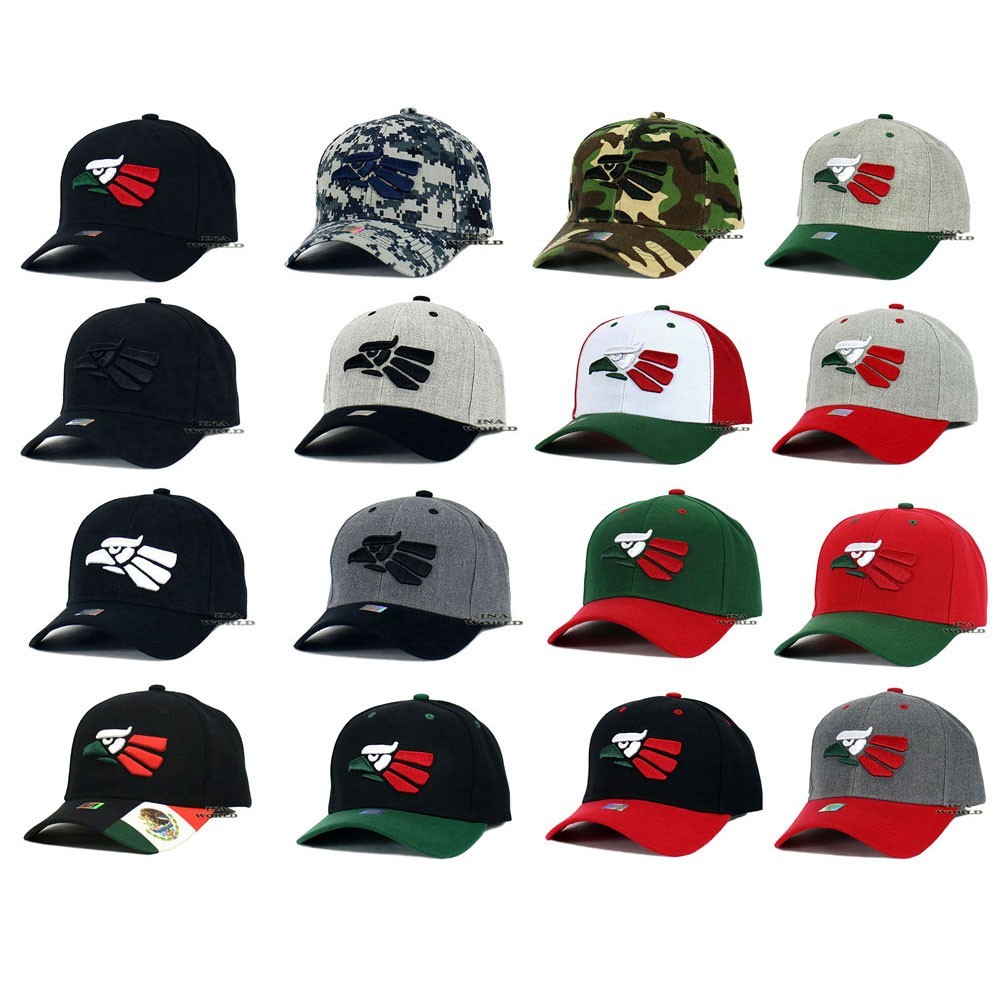 MEXICAN MEXICO Hat Hecho En Mexico Eagle Aguila Embroidery Curved Baseball Cap