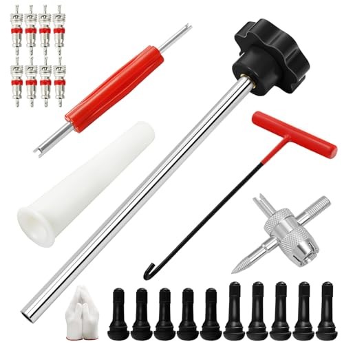 23PCS Tire Valve Stem Tool，Quick Change Valve Installer Kit with Set A