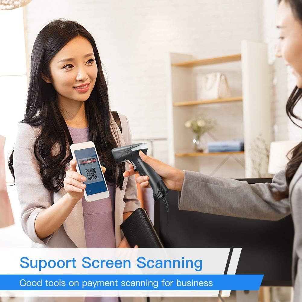 USB Wired 2D Barcode Reader Handheld CCD 1D QR Bar Code Reader Screen Scanner