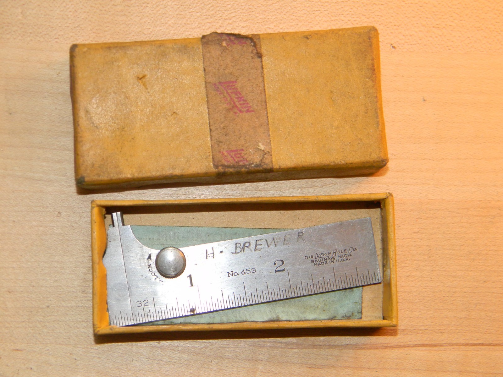 Vintage Lufkin 453 Pocket Slide Caliper Original Box