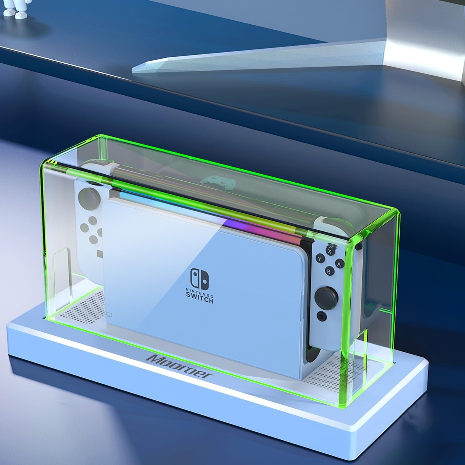 Dust cover with base,transparent Switch protective case,Scratch dust resistant,j