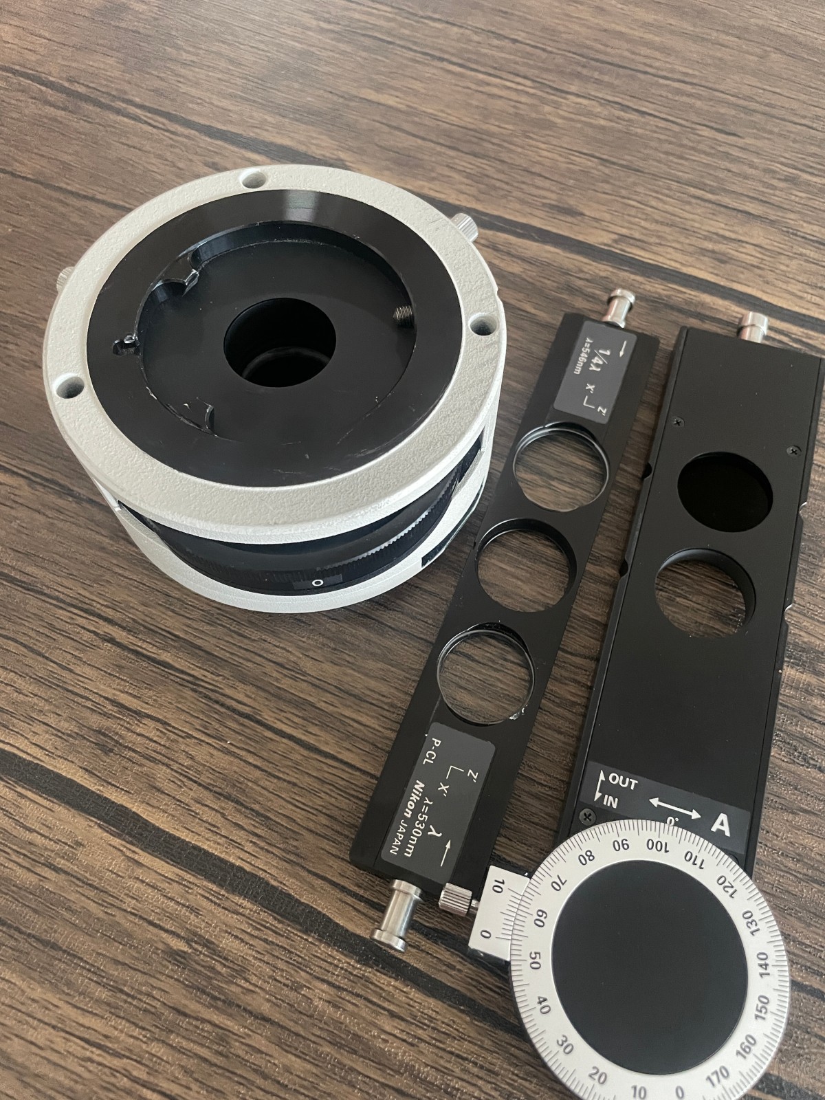 Nikon p-l pol Adjustable Compensator for Microscopes With power strip