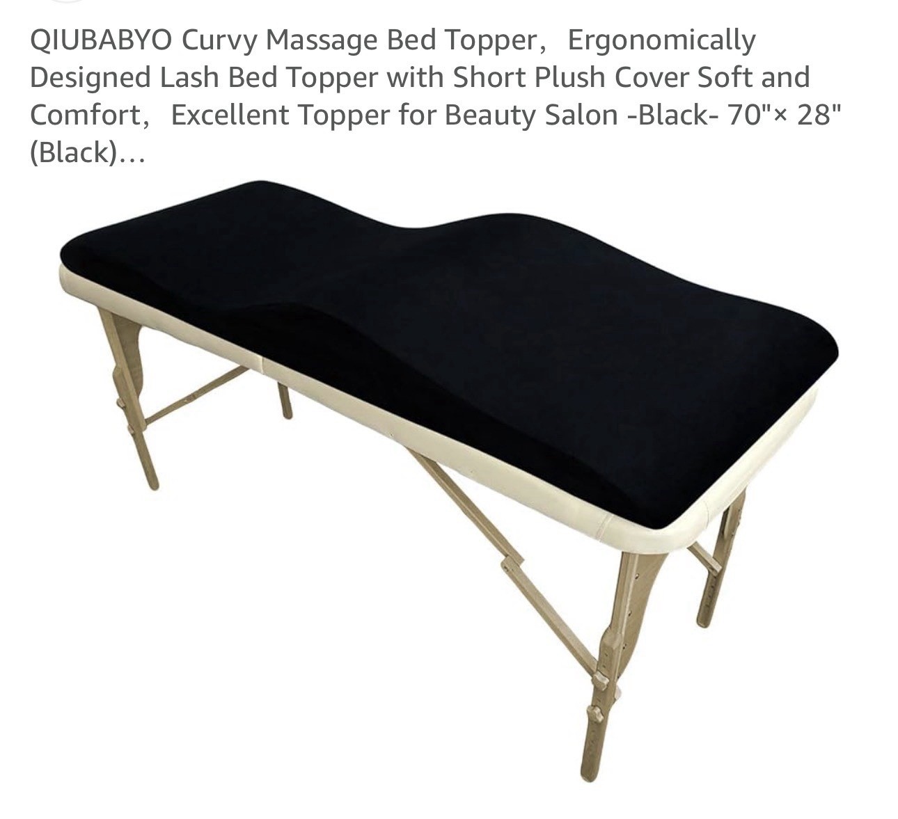 Qiubabyo Lash Curved Message Table Topper. BLACK. NEW IN BOX
