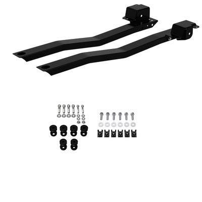 QA1 52092, Pair Subframe Connectors for GM X-Body 1968-72 Bolt-On Steel Black