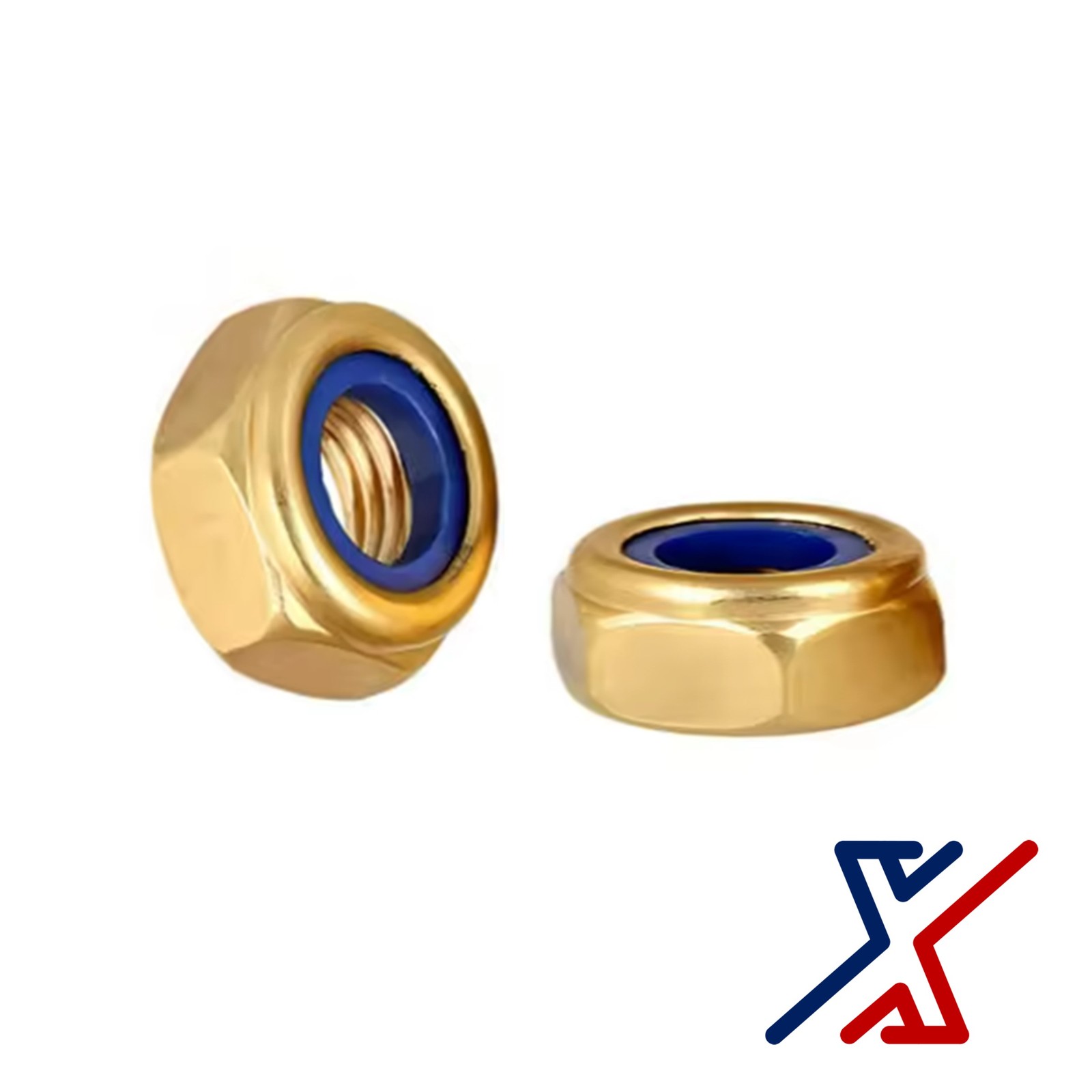 5/16"-18 UHP Yellow Zinc Plated Grade 8 Steel Thin-Profile Nylon-Insert Locknuts
