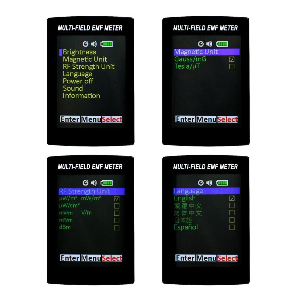 Professional Multi-Field EMF Detector Meter Electromagnetic Radiation 3-in-1