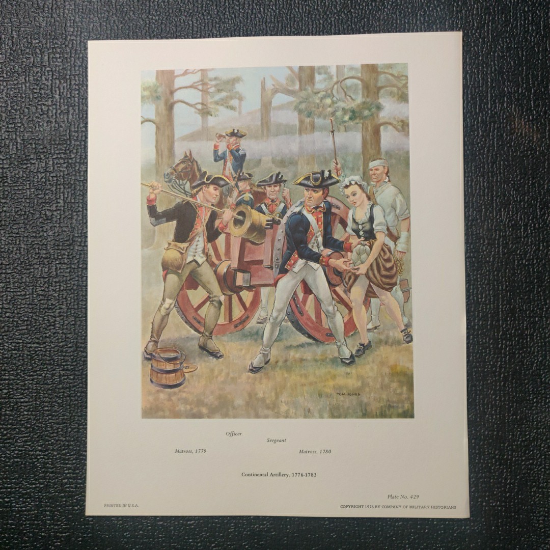 Plate 429 Continental Artillery 1776–1783 Uniform Plate