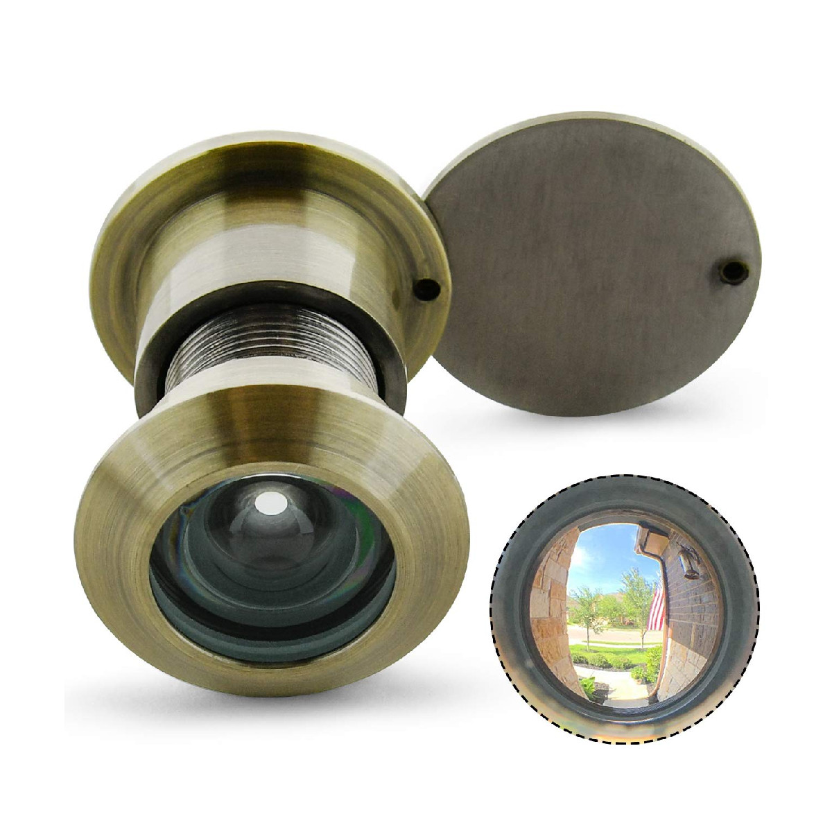 Earl Diamond - Solid Brass Door Viewer Peephole 220-Degree Security Peephole