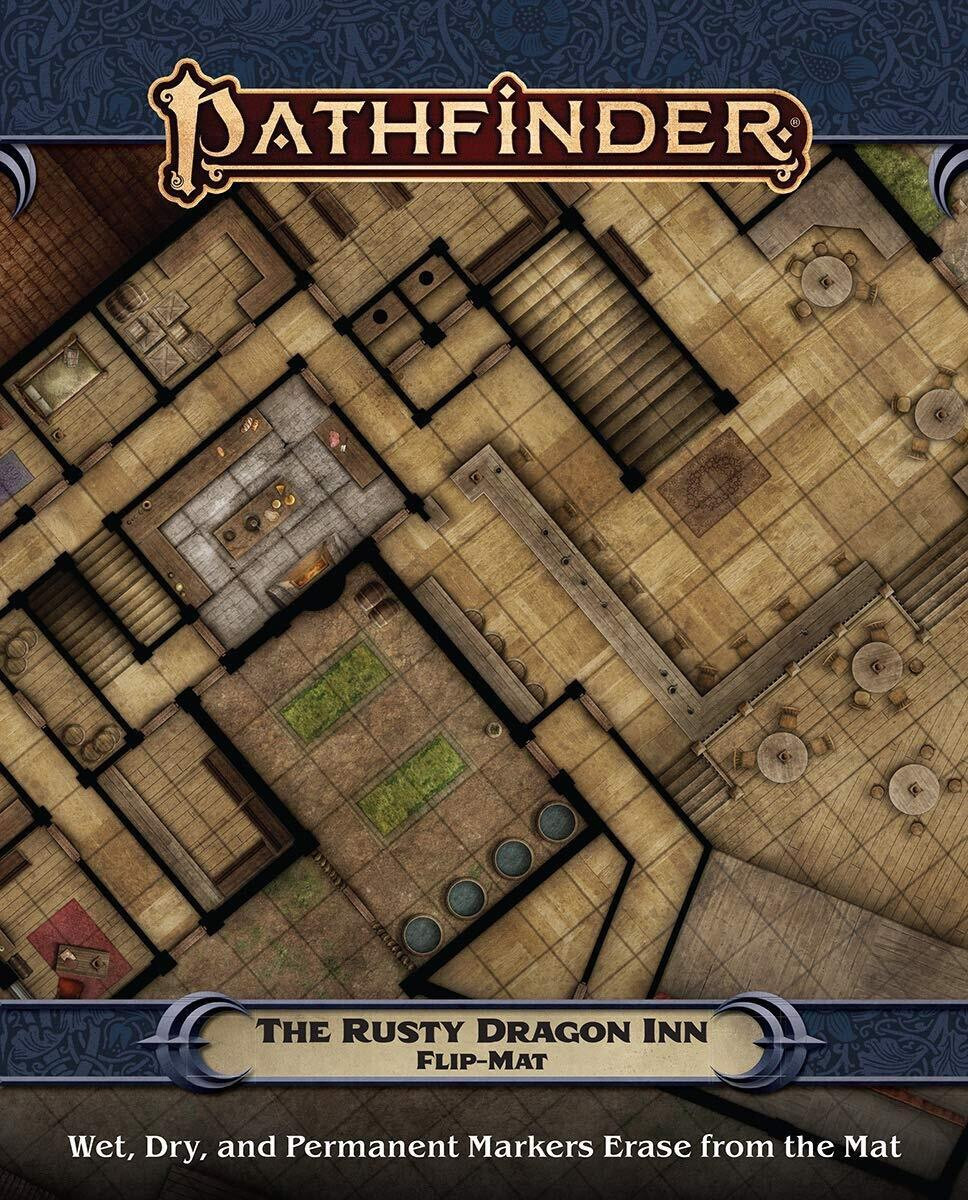 Pathfinder RPG: Flip-Mat The Rusty Dragon Inn RPG New!