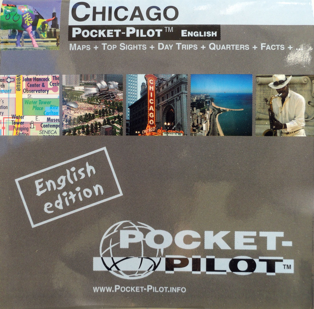 NEW 2006~MAP of CHICAGO-PocketPilot~20 TopSites-Pts.of Interest-Waterproof-1 Oz