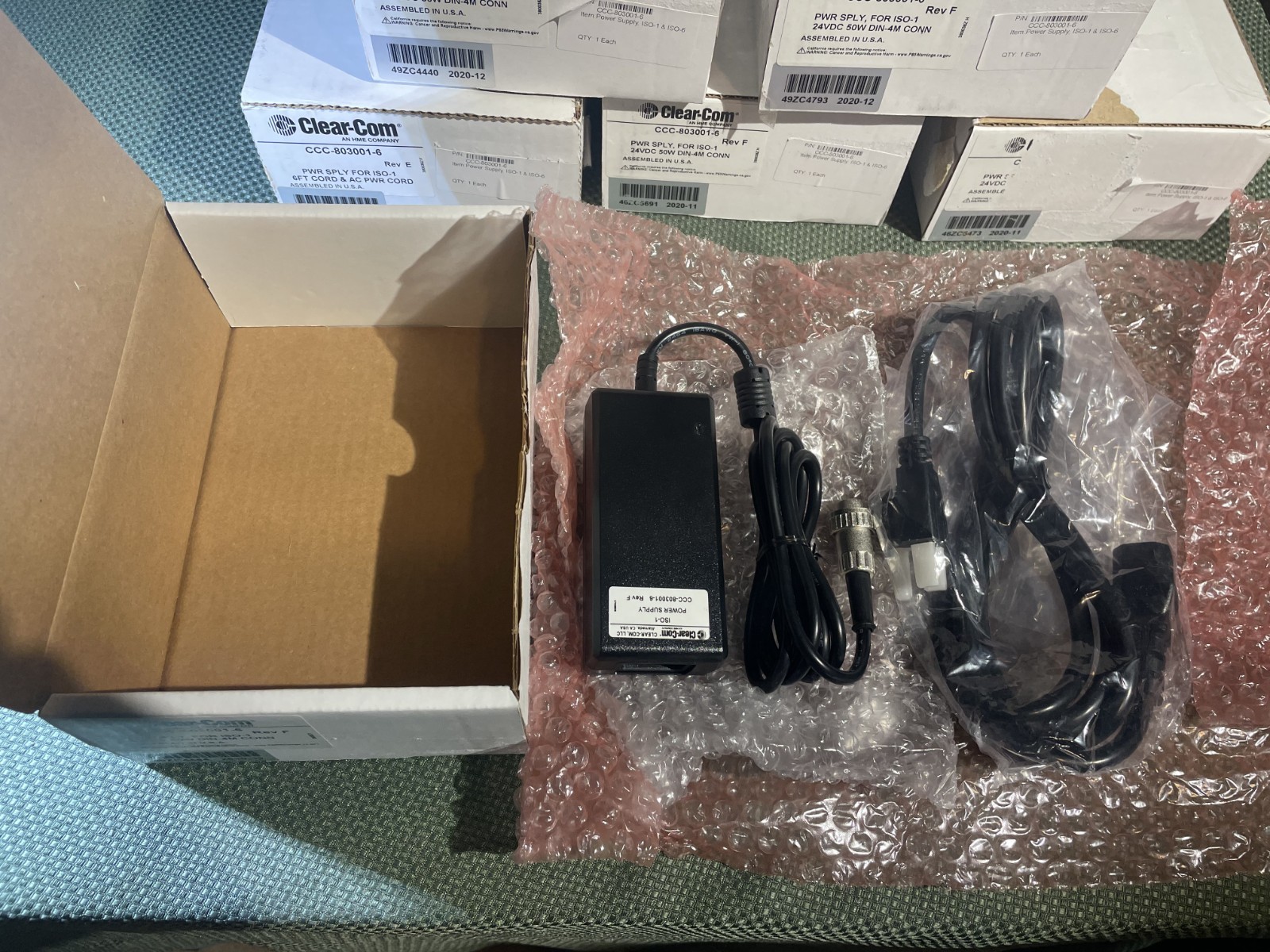 Clear-Com CCC-803001-6 Power Supply ISO-1 ISO-6 Intercom 24V 50W Adapter Tech