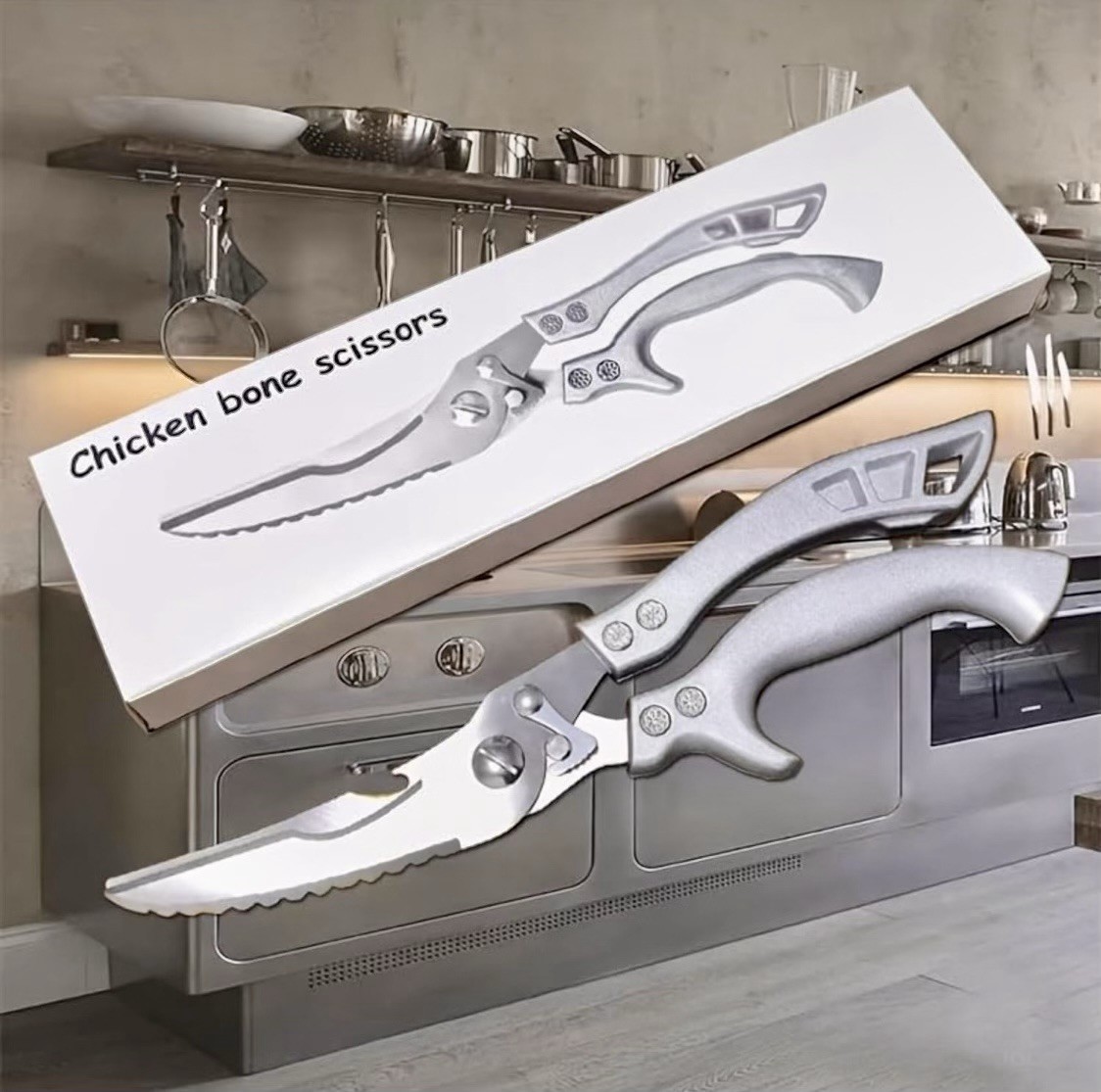 Multi-Purpose Kitchen Scissors for Food Spatchcocking Chicken and Meat Cutting,