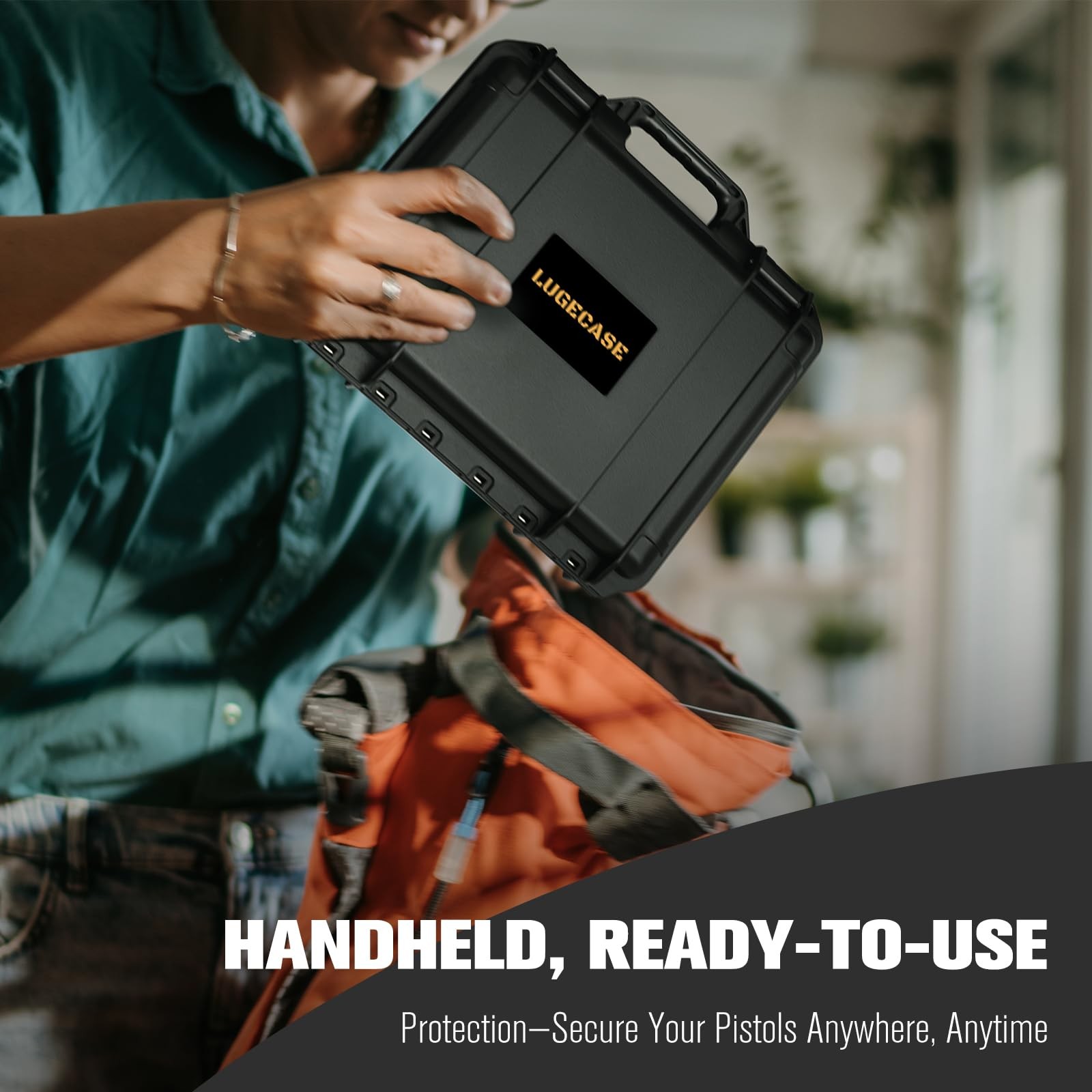 TSA Approved 9mm Pistol Case Hard Shell Waterproof Shockproof Gun Case