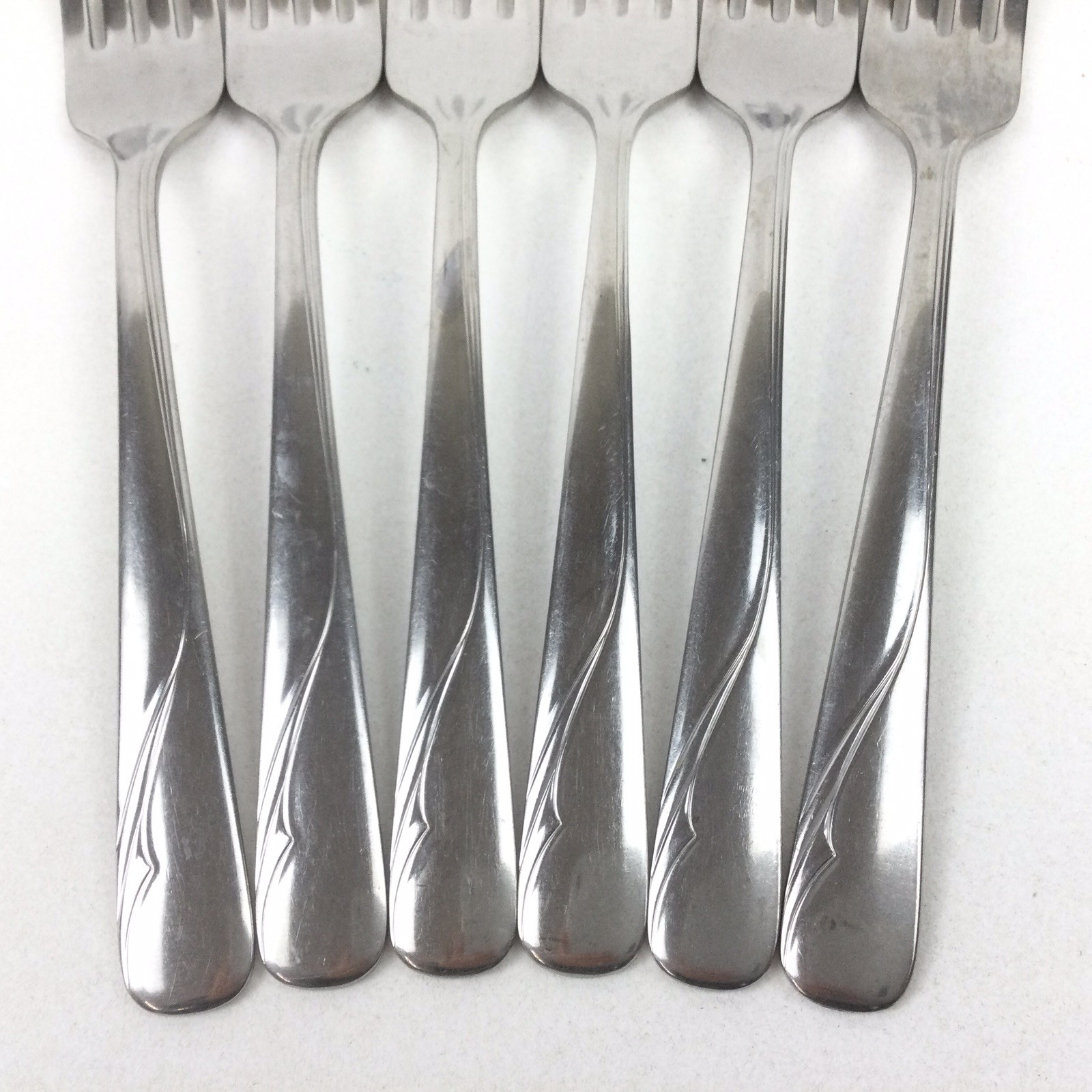 13pc Oneida Ltd Stainless Oceanic Pierced Slotted Serving Spoon Dinner Fork Set