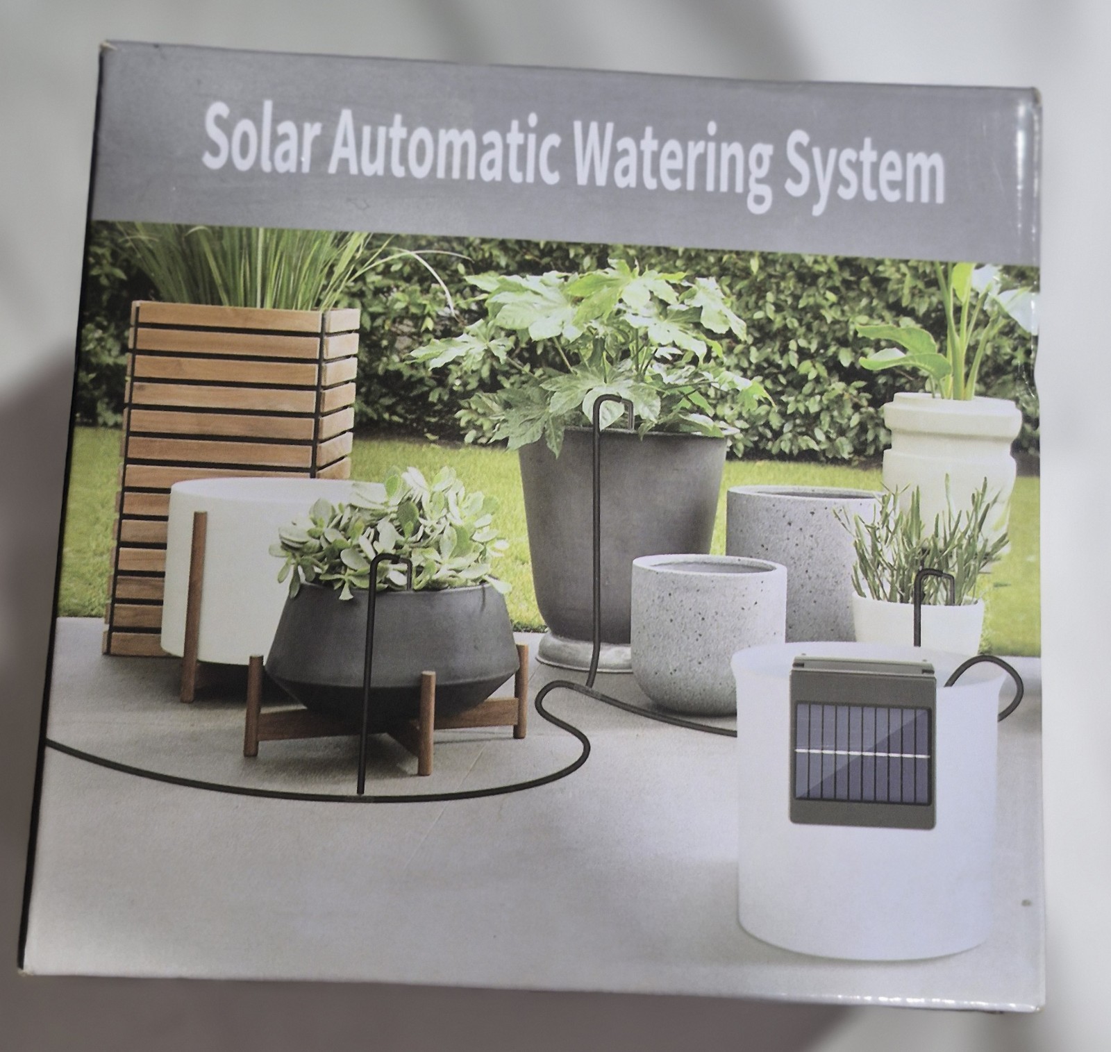Solar Automatic Watering System Drip Irrigation Kit Garden Plants In Box