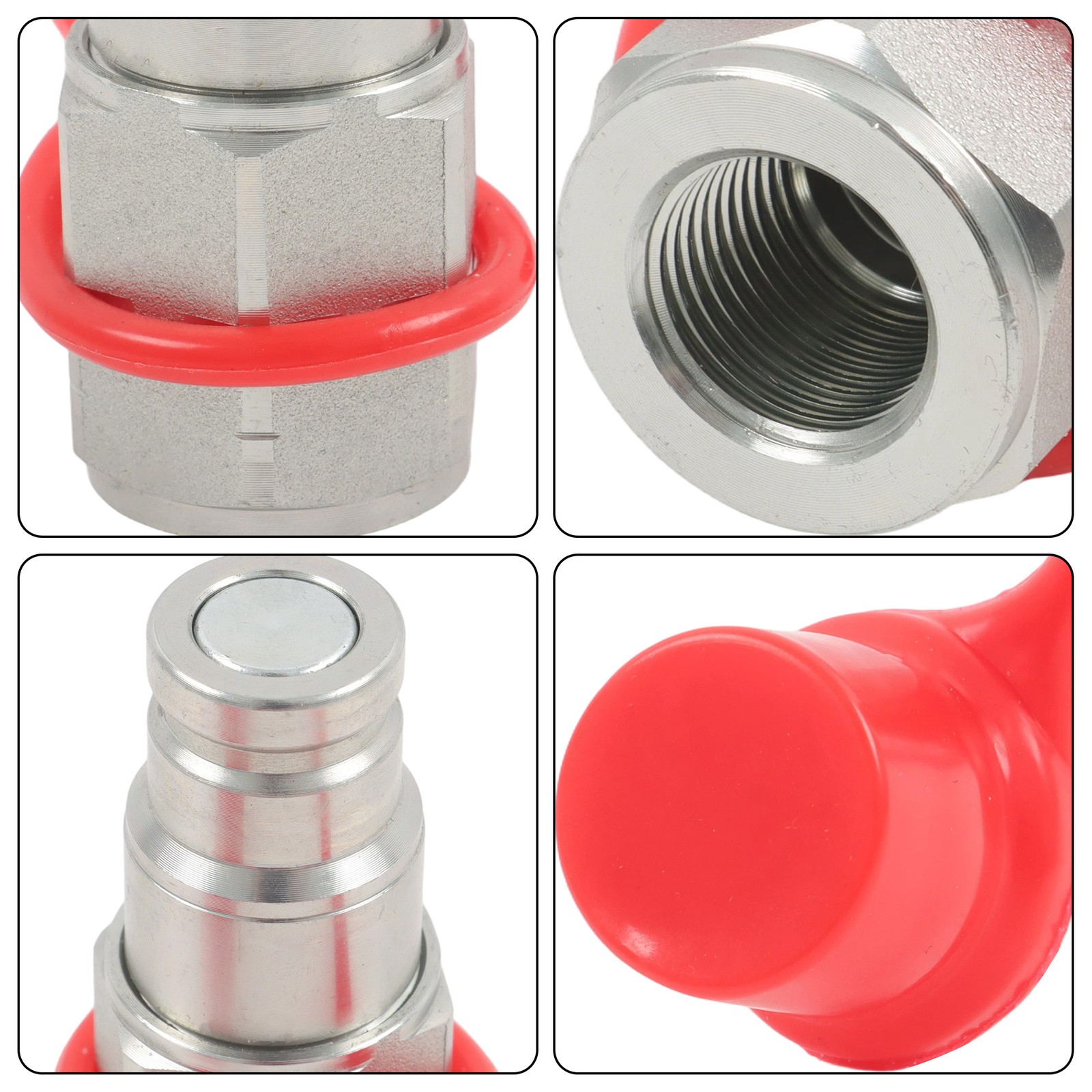 3/8 Flat Face Hydraulic Quick Connect Male Coupler 3/8 NPT Thread Heavy Duty