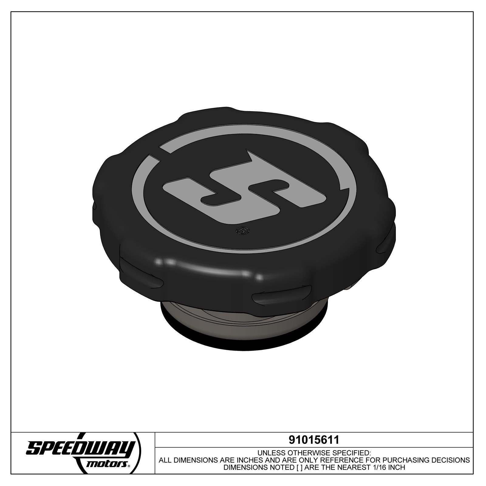 WindChill® Billet Aluminum Radiator Cap, 15 PSI, Black