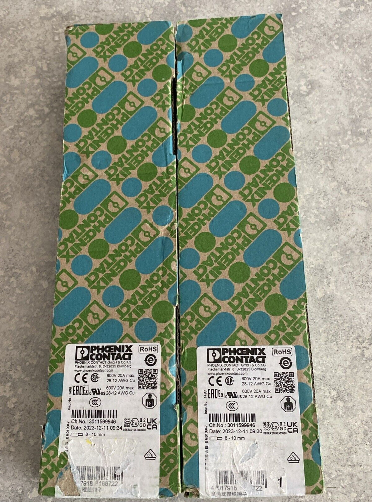 (2x50ea) Phoenix Contact Terminal Block 3031212 ST 2,5 module , Free Shipping!!!