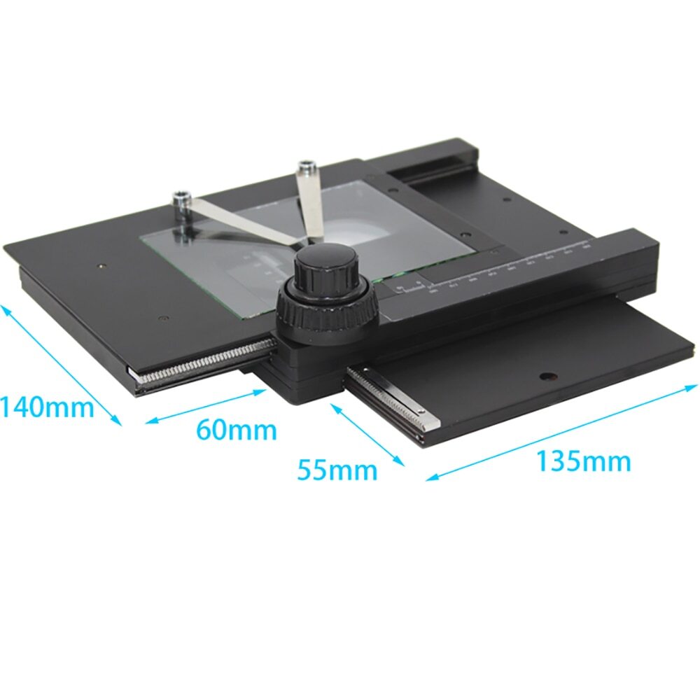 Microscope Mobile Platform X Y Axis Rotating Bracket Micrometer Sliding Stage