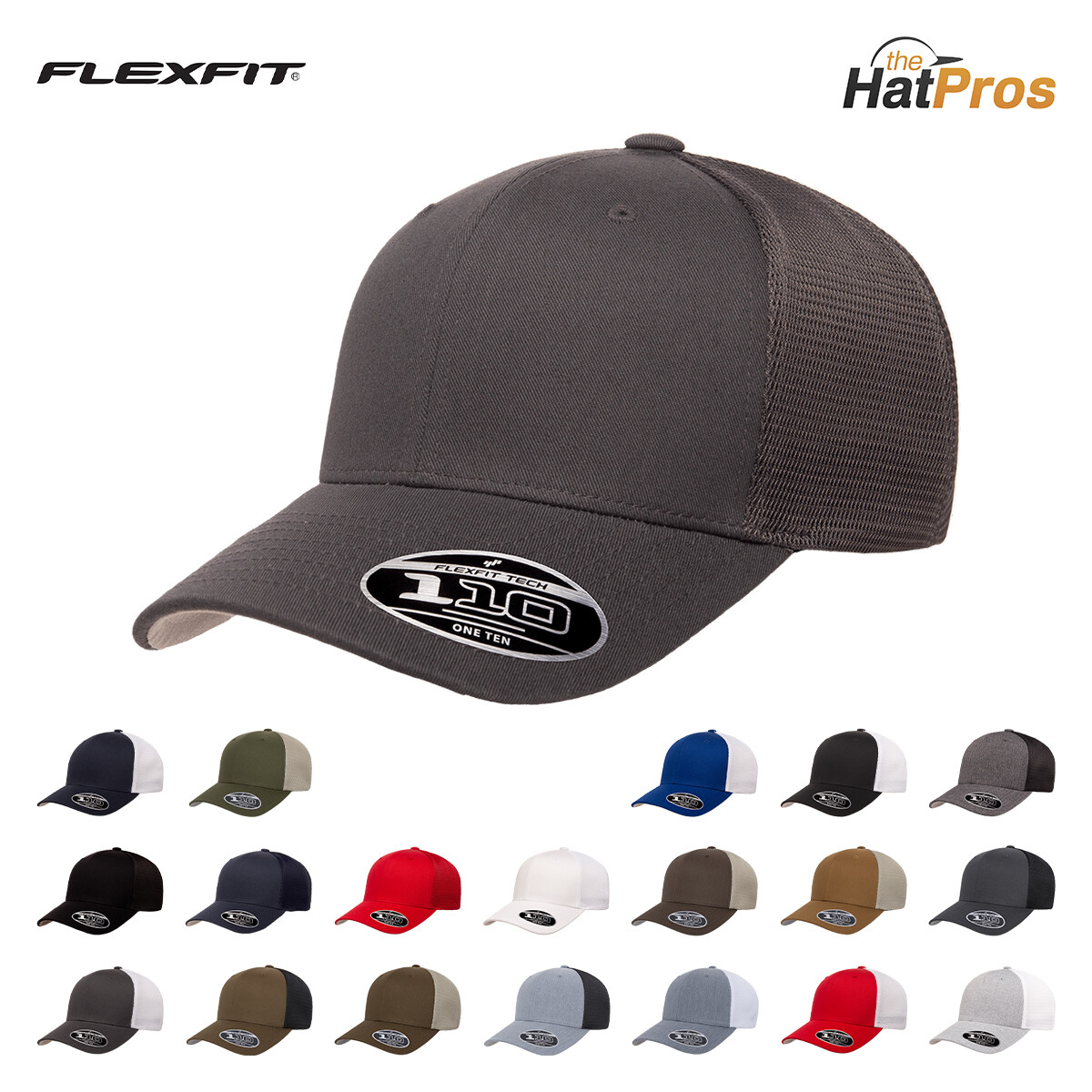 Flexfit 110M Trucker Hat Adjustable Mesh Back Cap 6 Panel 110MT OSFM