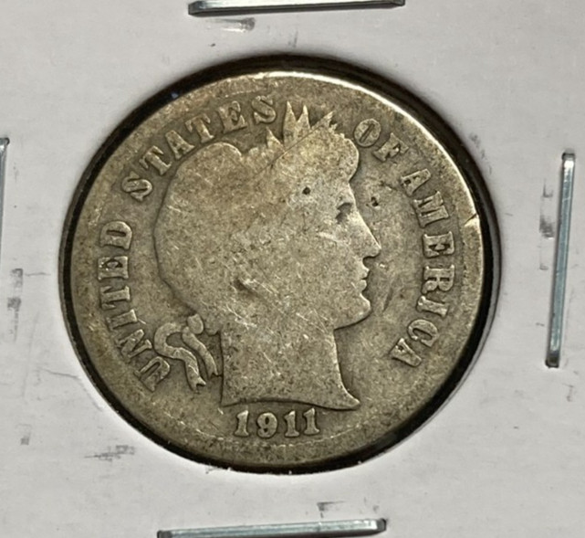 1911 D Barber Silver 25¢ 1306 **VERY NICE COIN**