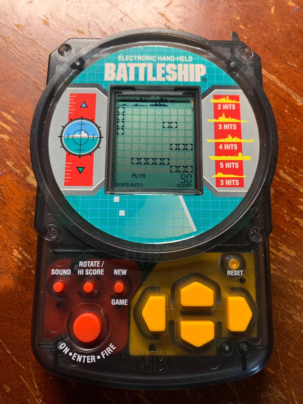 Vintage 1995 MB Electronic Handheld Battleship Game Milton Bradley Tested Works!