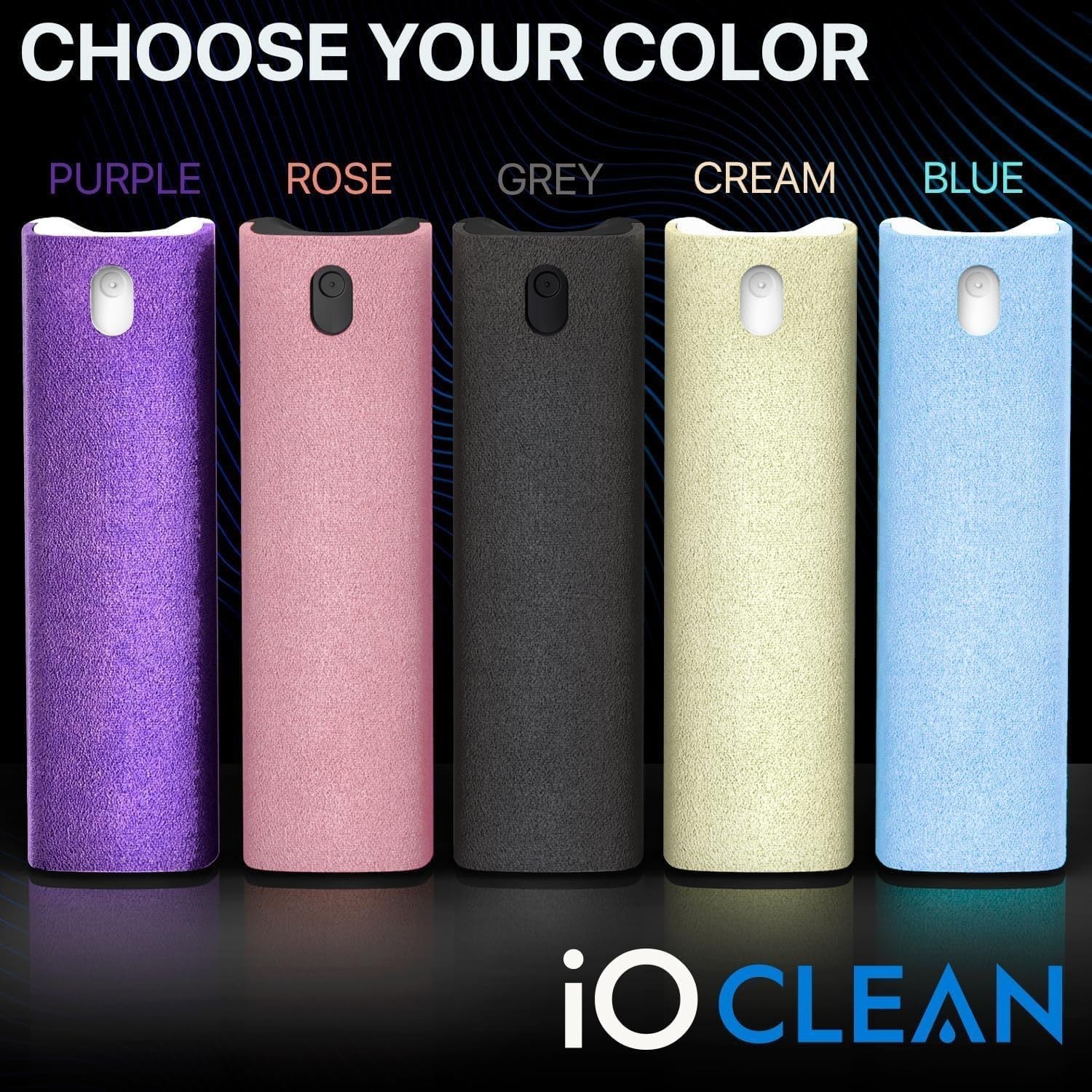 Biodegradable Mini Screen Cleaner Spray with Protective Cover – Grey, 0.3 Fl Oz
