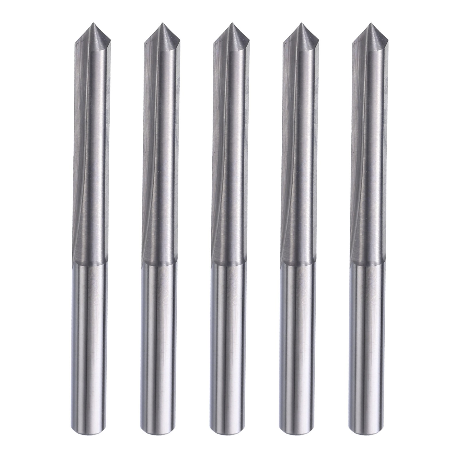 5pack CNC V Bit 90 Degree 1/8" Shank 0.1mm Tip Engraving V Bits Chamfer End Mill