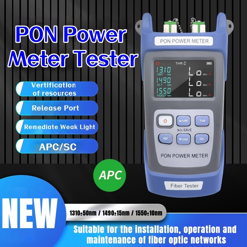 Portable OLT/FTTX ONT 1310nm/1490nm/1550nm PON Power Meter Optical Fiber Tester