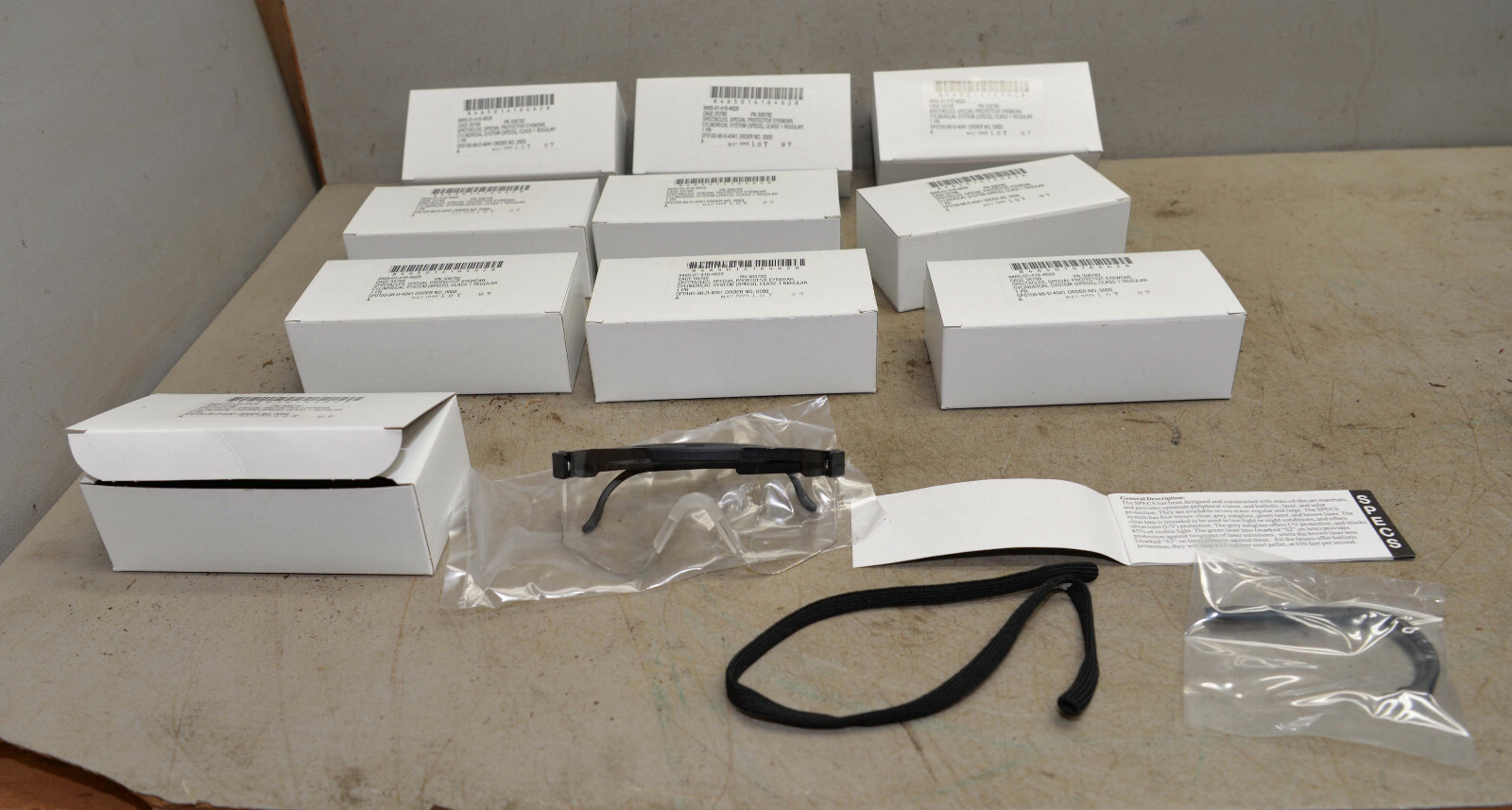 10 New unused US military surplus clear ballistic safety shooting glasses lot