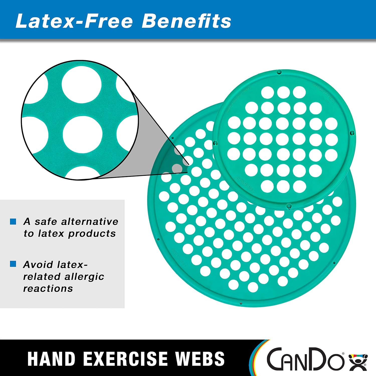 Hand Exercise Webs for Physical Therapy, Grip Strengthening, and Hand, Finger, W