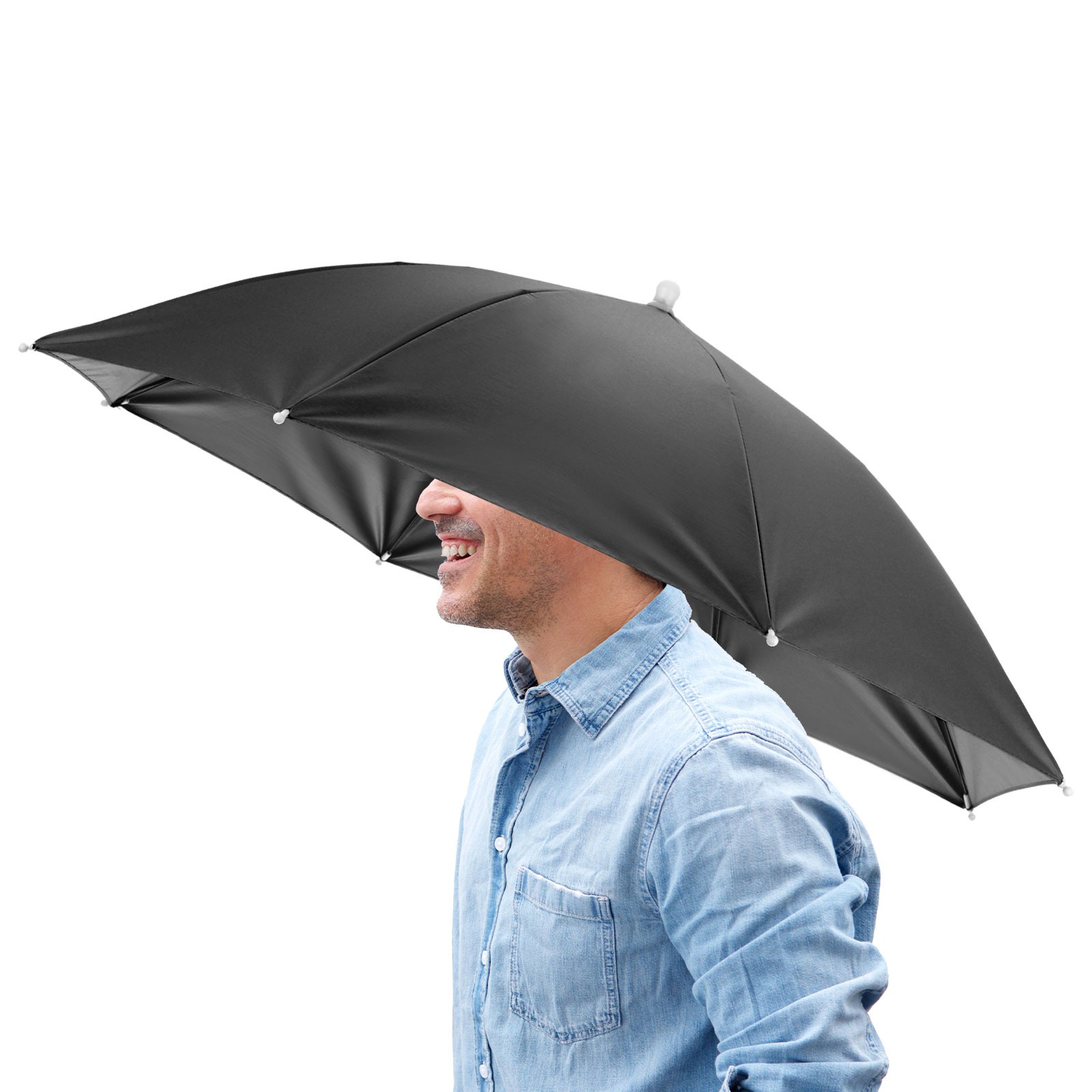 1 Pc Umbrella Hat 26\" Outdoor Band with Glue [Black]