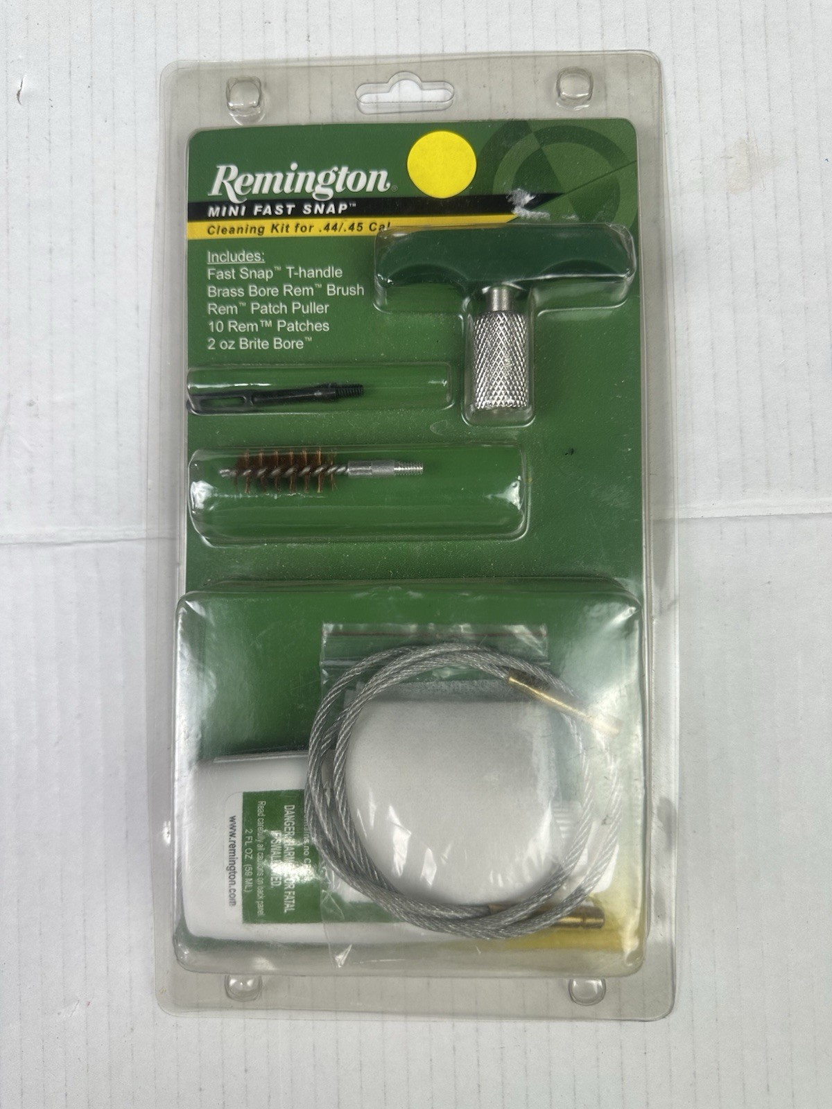 REMINGTON MINI FAST SNAP CLEANING KIT FOR .44/.45 CAL