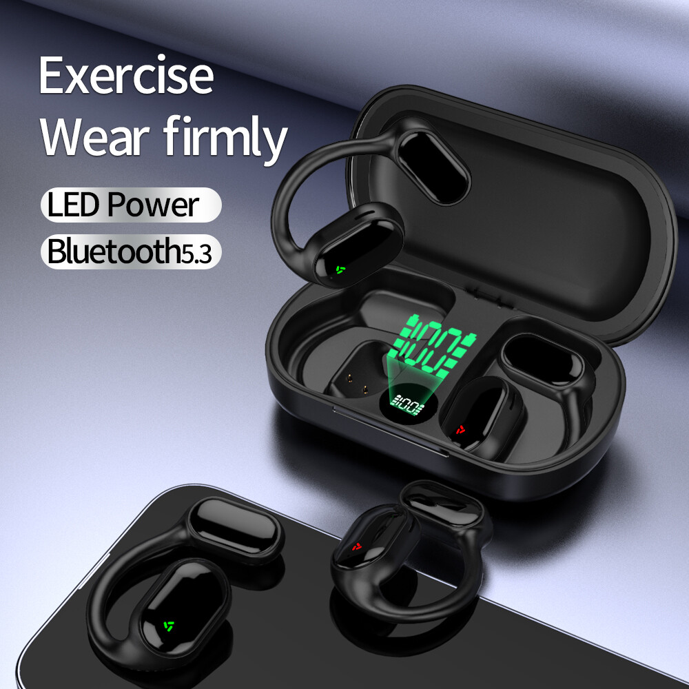 True Wireless Bone Conduction Headphones Bluetooth 5.3 Wireless Headset Earbuds