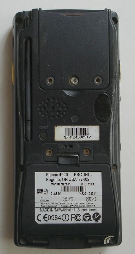 PSC Falcon 4220 Barcode Scanner PDA w/ Dock & Modem, for parts