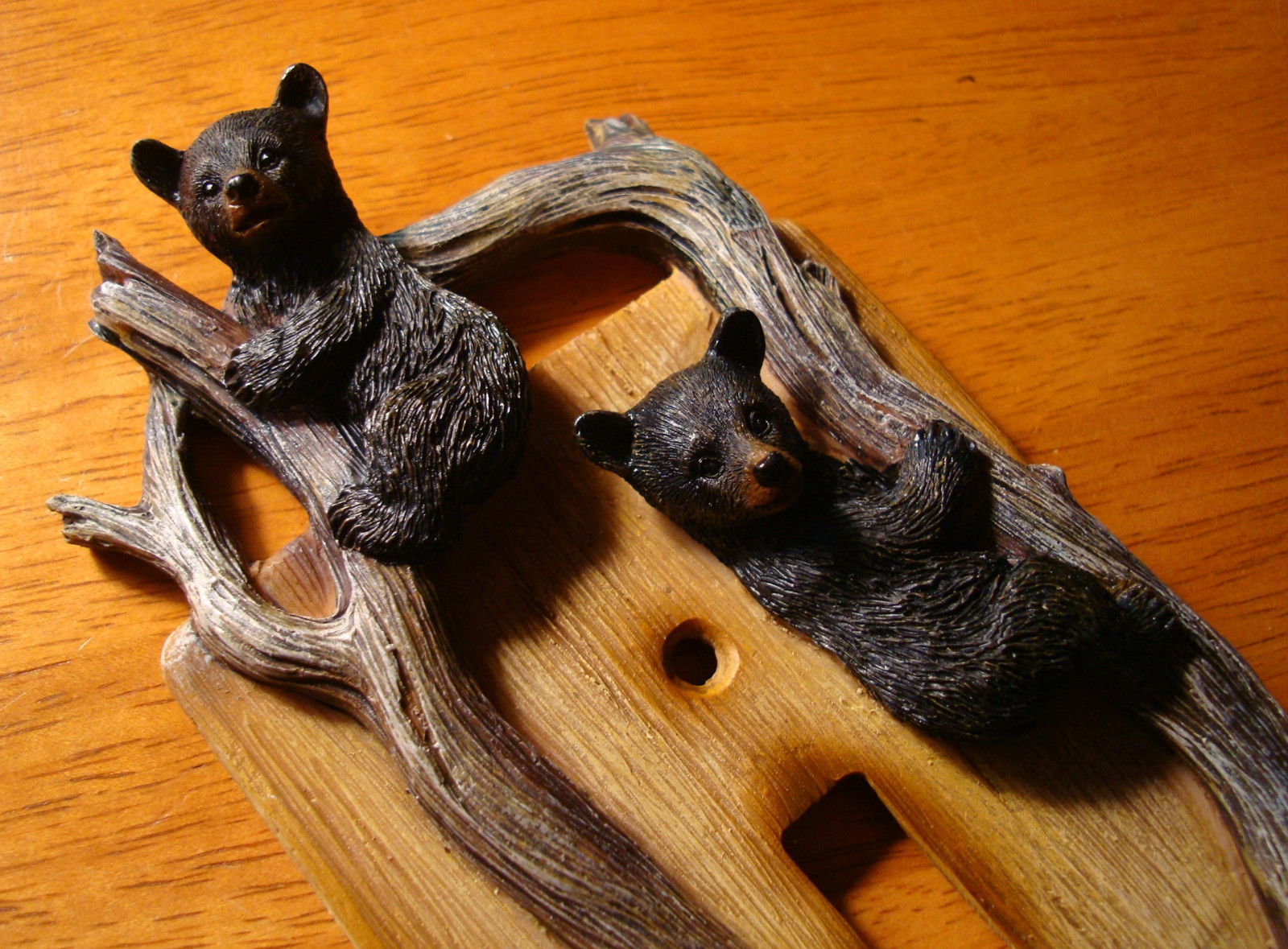 BLACK BEAR CUB SINGLE TOGGLE LIGHT SWITCH WALL PLATE COVER Cabin Lodge Decor NEW